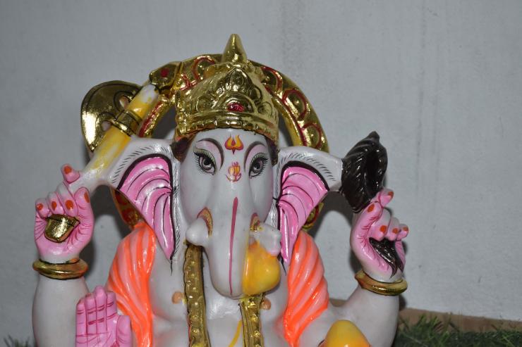 Ganesh Murti Makrana White Marble