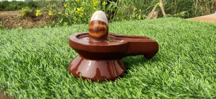 Narmadeshwar Shivling Damru Shape Jaldhari