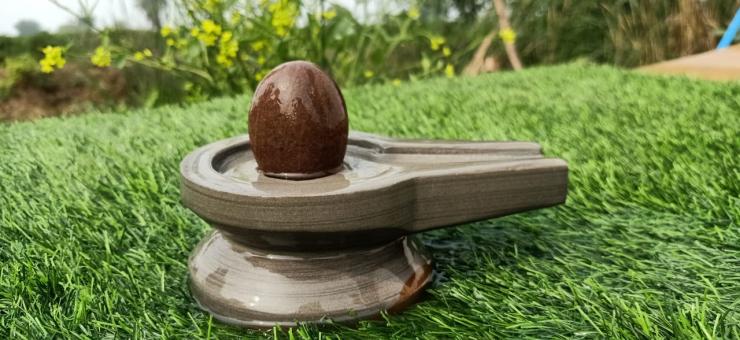 Natural Stones Shivling And Damru Shape Jaldhari